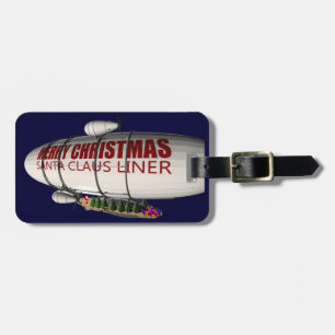 Santa Claus in Zeppelin Gepäckanhänger