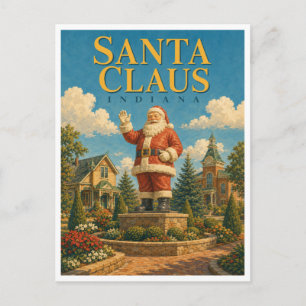 Santa Claus Indiana Santa Statue GeoSaga Postkarte
