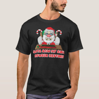 Santa Claus Internet Browser History - Sohn T-Shirt