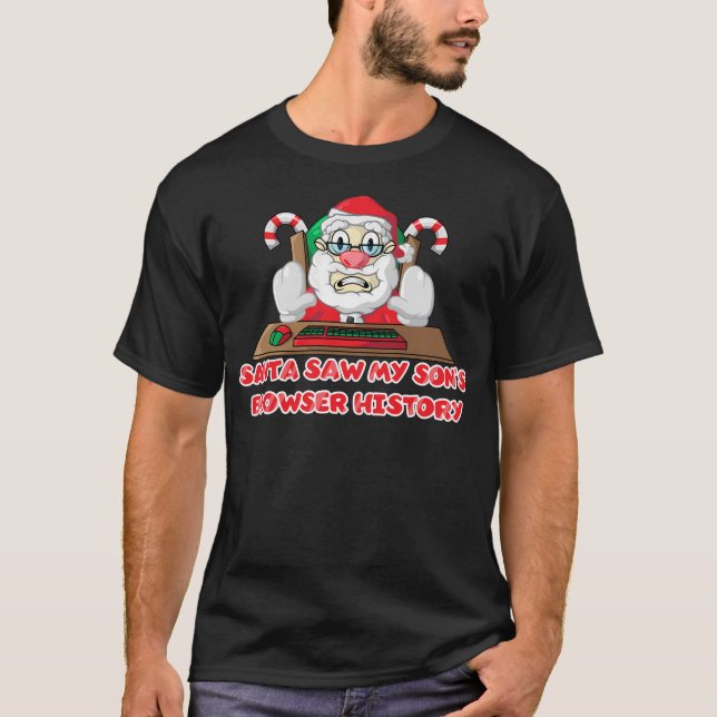 Santa Claus Internet Browser History - Sohn T-Shirt (Vorderseite)