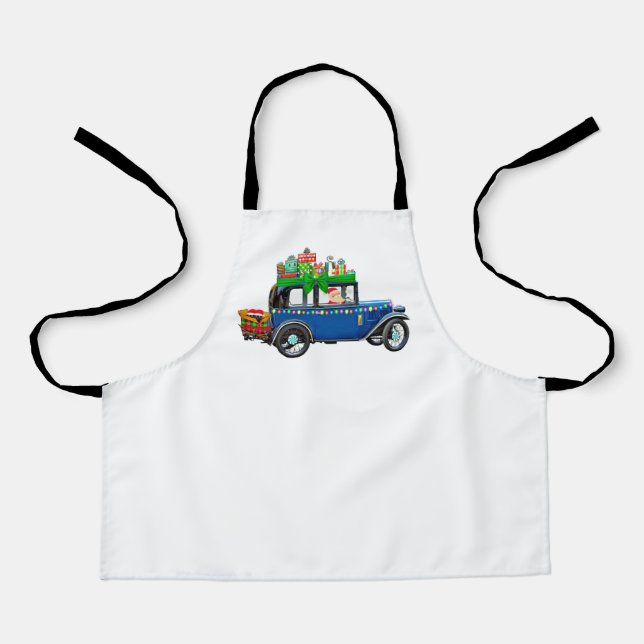 Santa Claus Jalopy Schürze (Vorderseite)