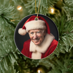 Santa Claus Joe Biden Keramik Ornament