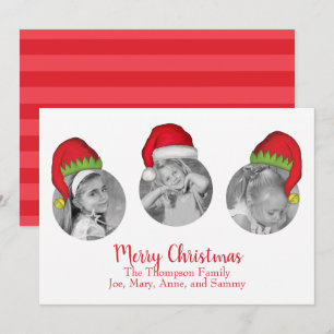 Santa Claus Jolly Carte photo de Noël Multi Photo