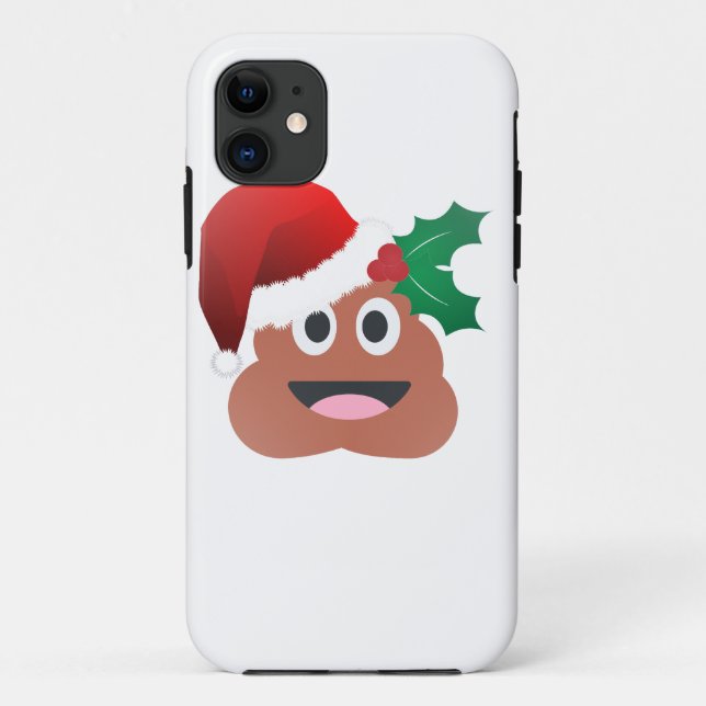 santa claus kackte emoji Case-Mate iPhone hülle (Rückseite)