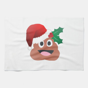 santa claus kackte emoji handtuch