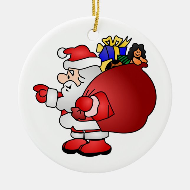Santa Claus Keramik Ornament (Vorne)