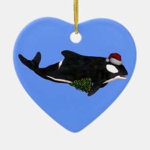 Santa Claus Killer Whale Keramikornament