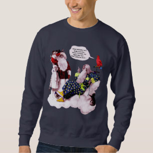 SANTA CLAUS, KLEINE ANGEL & MERLIN, Chrismas Party Sweatshirt