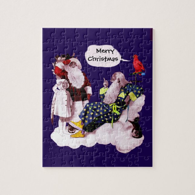 SANTA CLAUS, KLEINE ANGEL & MERLIN Weihnachtsgebäc (Vertikal)