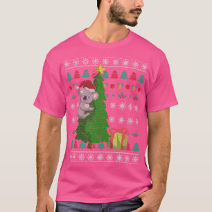 Santa Claus Koala Retro Hässliches Weihnachten T-Shirt