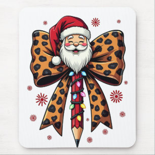Santa Claus Kokette Schleife Schule Lehren Mousepad