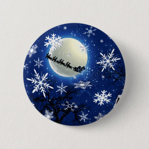 Santa Claus kommt in die Stadt Button