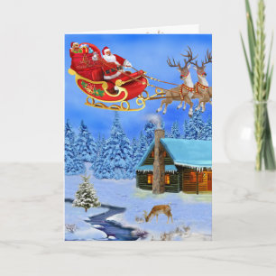 SANTA CLAUS KOMMT KARTE