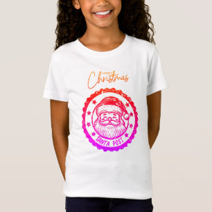 Santa Claus Kontur, Frohe Weihnachten T - Shirt