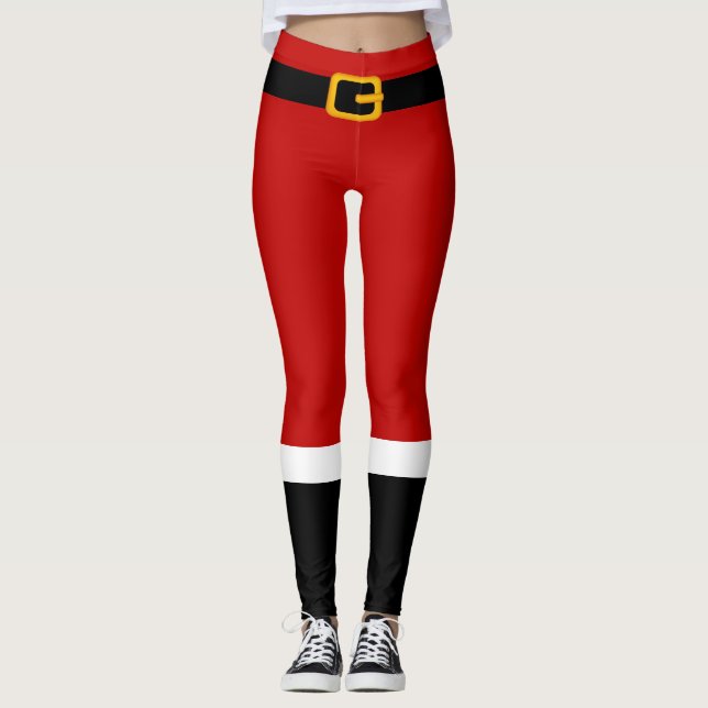 Santa Claus Kostüme Weihnachten-Leggings Leggings (Vorderseite)