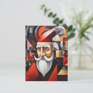Santa Claus Kubismus Feiertagspostkarte