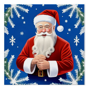 Santa Claus lächelnd Poster