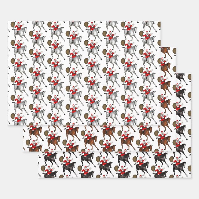 Santa Claus Lieben Pferde Geschenkpapier Set (Set)