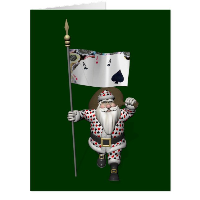 Santa Claus Lieben Poker spielen (Vorderseite)