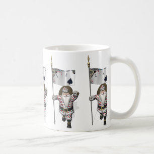 Santa Claus Lieben Poker spielen Kaffeetasse