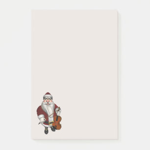 Santa Claus Lieben spielen Geige Post-it Klebezettel