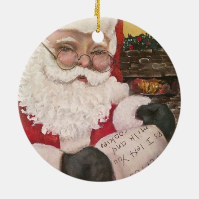 Santa Claus List 2 Sided Ornament (Hinten)