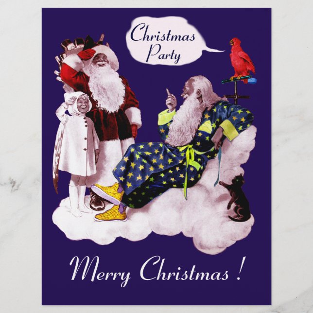 SANTA CLAUS , LITTLE ANGEL & MERLIN Weihnachtsgebä Flyer (Vorne)