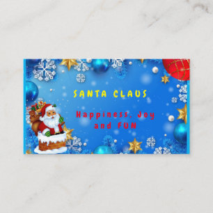 Santa Claus Merry Christmas Business Card Visitenkarte