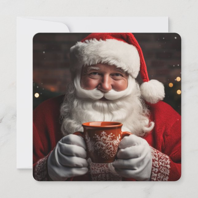 Santa Claus Merry Christmas Cards Mitteilungskarte (Vorderseite)