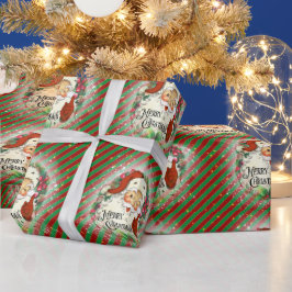 Santa Claus Merry Christmas Geschenkpapier