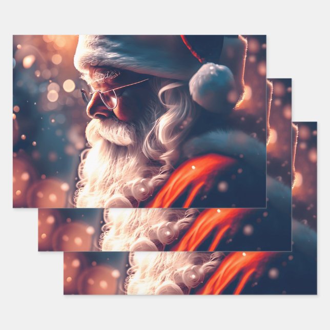 Santa Claus Merry Christmas Geschenkpapier Set (Set)