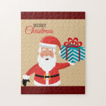 Santa Claus Merry Christmas Gruß<br><div class="desc">Frohe Weihnachten farbenfrohe Geschenke und Gruß</div>