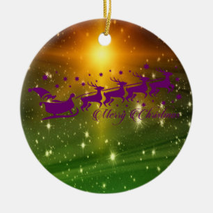 Santa Claus Merry Christmas Keramik Ornament