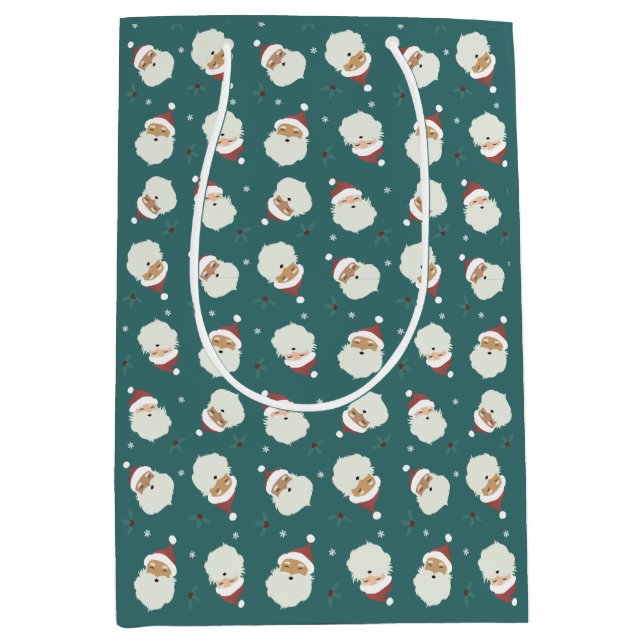 Santa Claus Merry Christmas Mittlere Geschenktüte (Vorderseite)