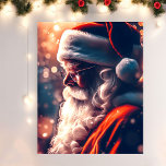 Santa Claus Merry Christmas Poster<br><div class="desc">Der Weihnachtsmann steht vor dem Foto Image. Feiern Sie die Weihnachtsfreuden mit diesem wunderschön gestalteten Produkt mit einem traditionellen Portrait des Weihnachtsmanns. Dieses Design ist nicht nur Vintag, sondern hat auch eine moderne Touch, die es zu einer perfekten Mischung von Alt und Neu macht. Ein atemberaubendes festliches Santa Art Grafikbild....</div>