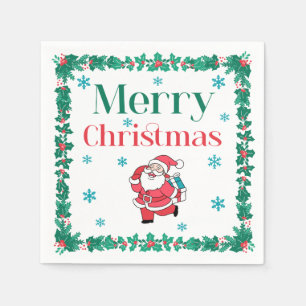 Santa Claus Merry Christmas Serviette
