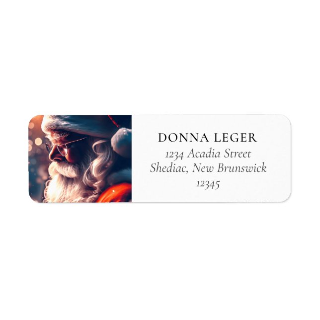 Santa Claus Merry Weihnachts-Rücksendeadresse (Vorne)