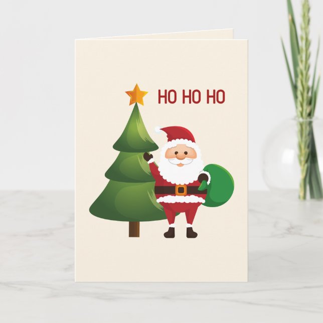 Santa Claus Merry Weihnachtsfeiertag Karte (Vorderseite)