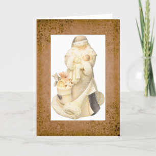 Santa Claus mit Baby Jesus Weihnachtskarte Feiertagskarte