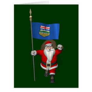 Santa Claus mit der Flagge von Alberta CDN