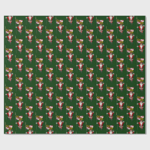 Santa Claus mit der Flagge von Maryland Geschenkpapier
