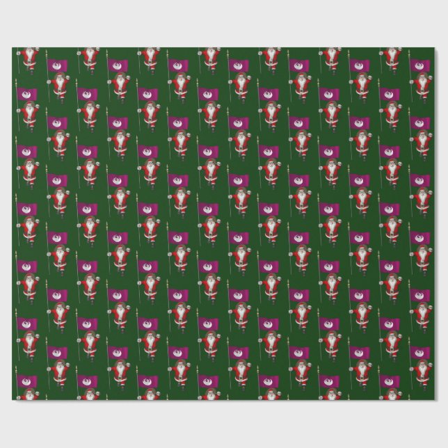 Santa Claus mit der Flagge von Phoenix Geschenkpapier (Flach)