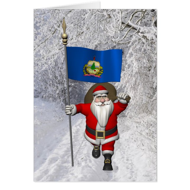 Santa Claus mit der Flagge von Vermont (Vorne)