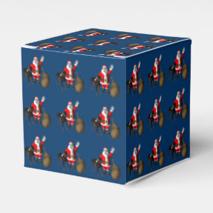 Santa Claus mit Doberman Pinscher Geschenkschachtel