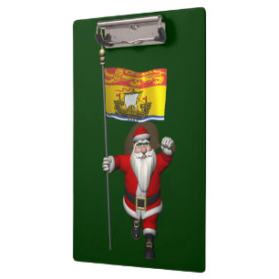 Santa Claus mit Fahne von New Brunswick CDN Klemmbrett