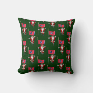 Santa Claus mit Flagge Kissen