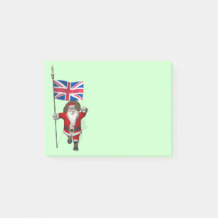 Santa Claus mit Gewerkschaft-Flagge des Vereinigte Post-it Klebezettel