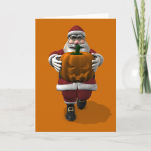 Santa Claus mit Pumpkin Feiertagskarte