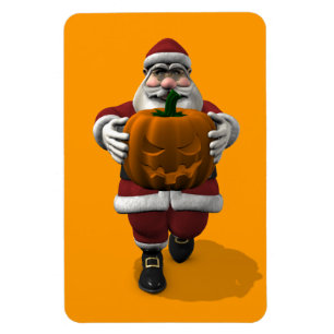 Santa Claus mit riesigem Pumpkin Magnet