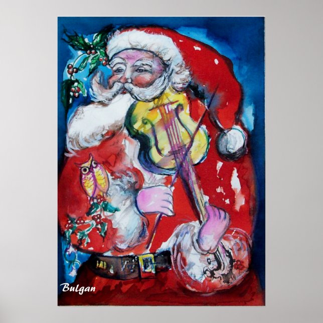 SANTA CLAUS MIT VIOLIN POSTER (Vorne)